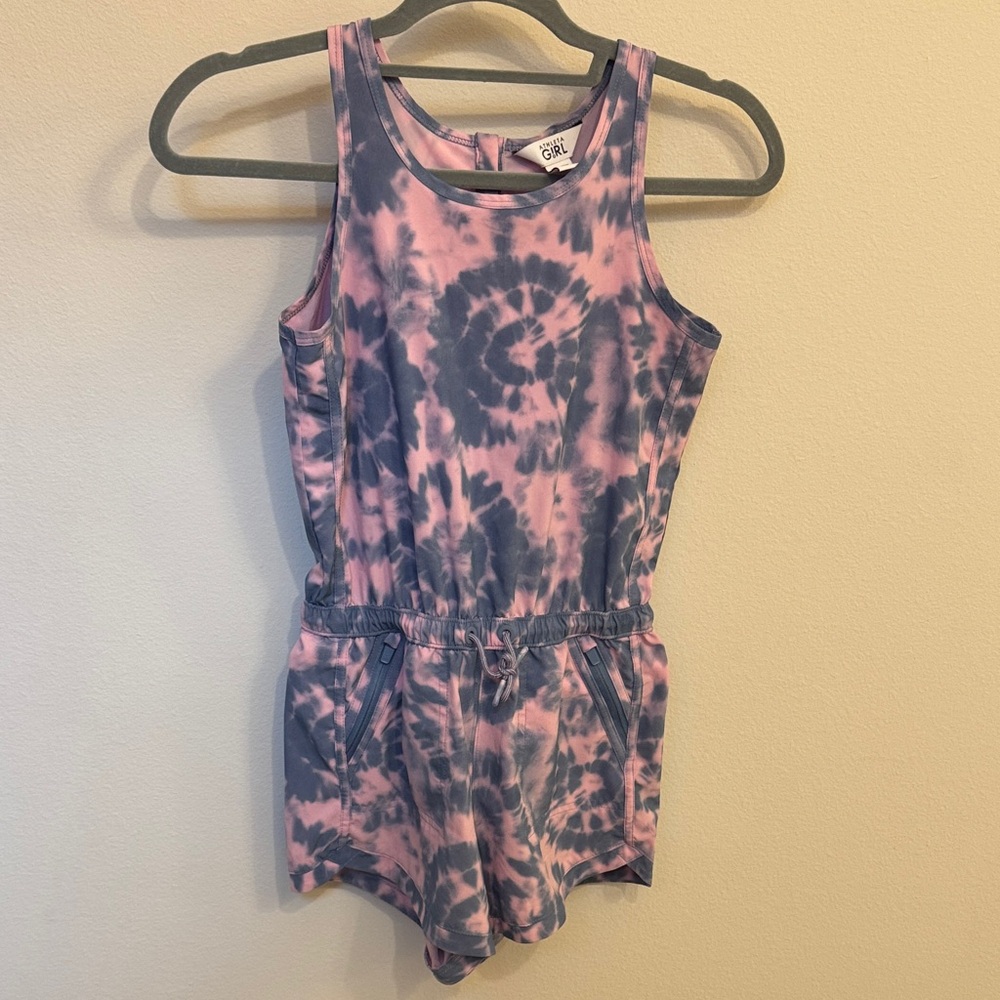 Athleta girls Pink and blue Tie-Dye Romper